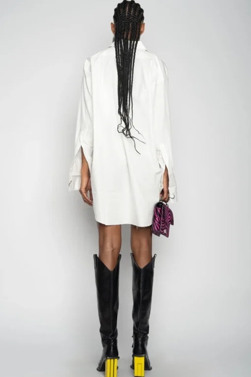WHITE XXL SHIRT WITH BIG EYELET