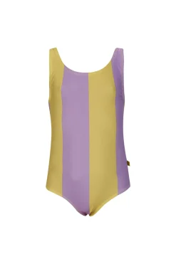 YELLOW AND LILAC SWIMSUIT