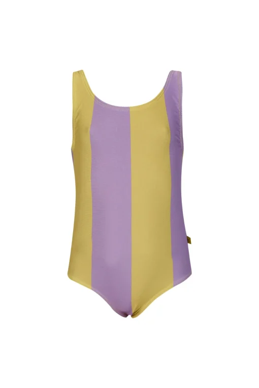 YELLOW AND LILAC SWIMSUIT