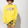YELLOW 3D GLASSES PRINT SWEATSHIRT