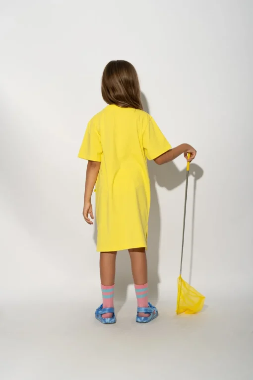YELLOW DAISY PRINT T-SHIRT DRESS