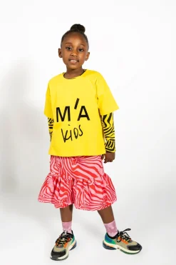 YELLOW EMBROIDERED T-SHIRT