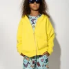 YELLOW JACKET WITH EMBROIDERED LOGO