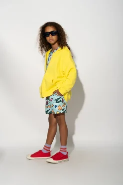 YELLOW JACKET WITH EMBROIDERED LOGO