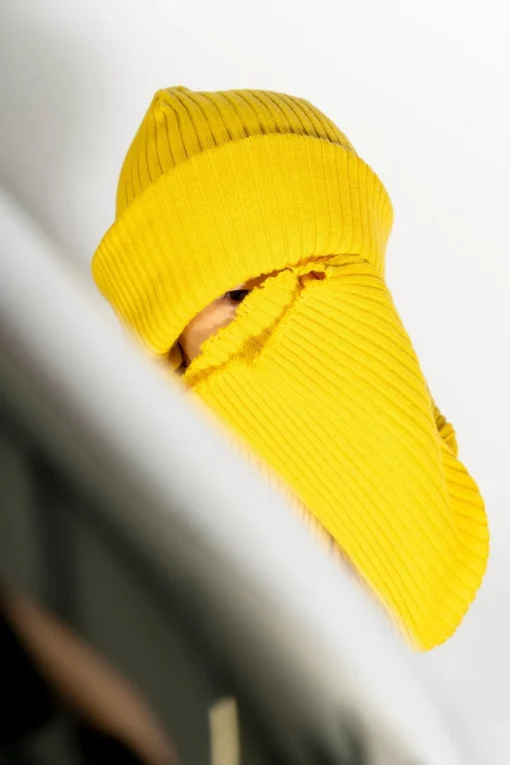 YELLOW MERINO KNIT BEANIE