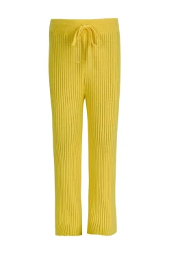 YELLOW MERINO KNIT TROUSERS