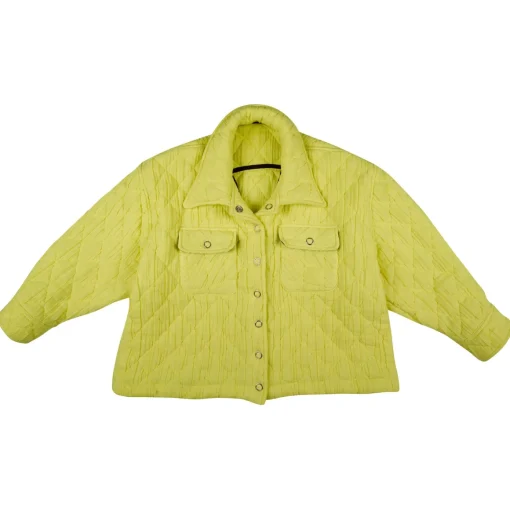 YELLOW OVERSIZED PADDED SHIRT