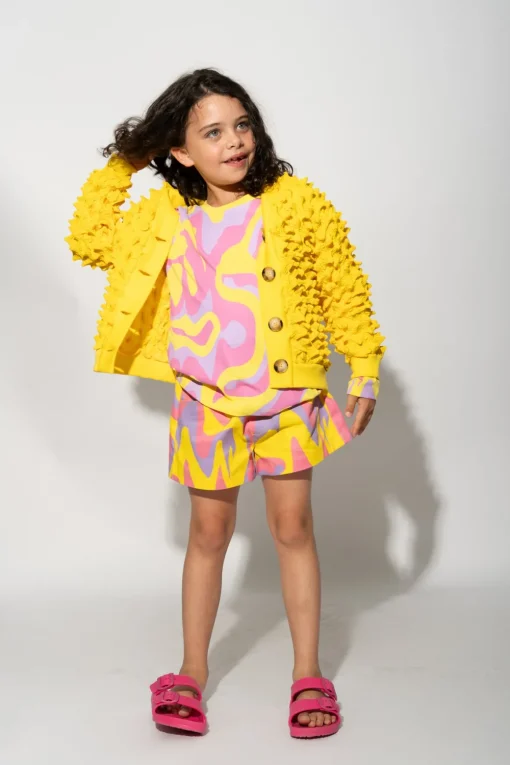 YELLOW SPIKE CARDIGAN