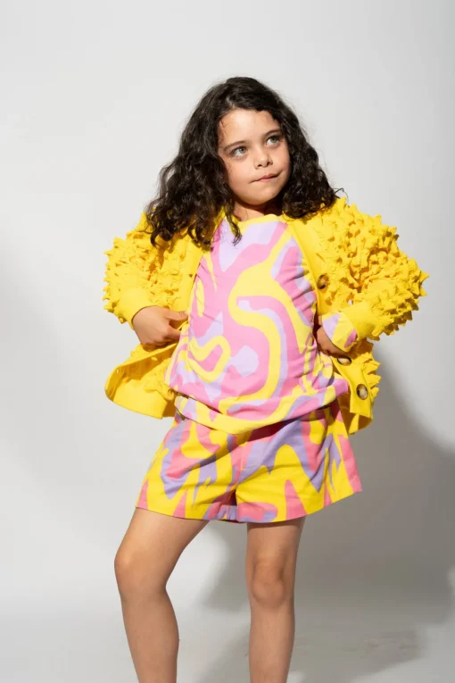 YELLOW SPIKE CARDIGAN