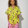 YELLOW SQUIGGLE PRINT SHORT SLEEVE SHIRT