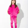 ZIP UP VELOUR JACKET WITH CONTRAST TAPE